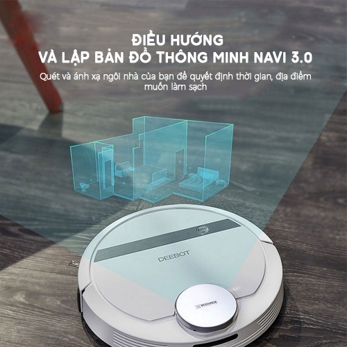 Robot Hút Bụi Lau Nhà Deboot DE53 Thông Minh Chính Hãng Ecovacs