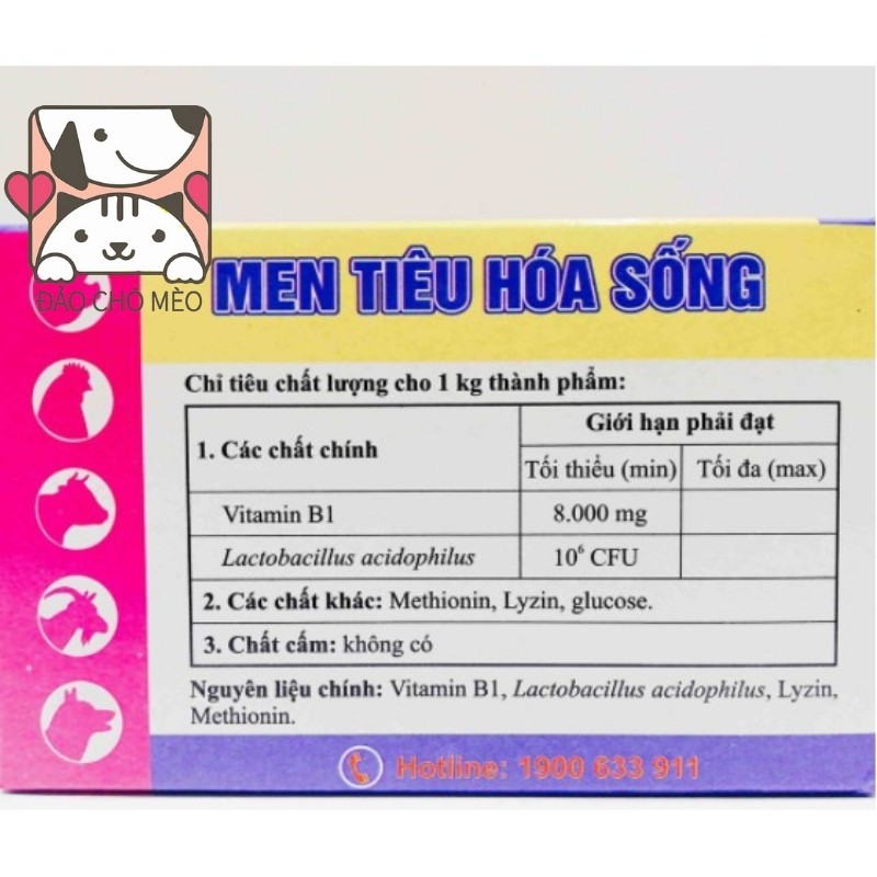 Men tiêu hóa sống Pharbiozym cho chó mèo lẻ 1 gói - Đảo Chó Mèo