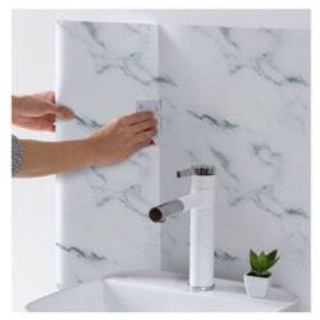 5m decal dán bếp tráng nhôm mẫu vân đá trắng