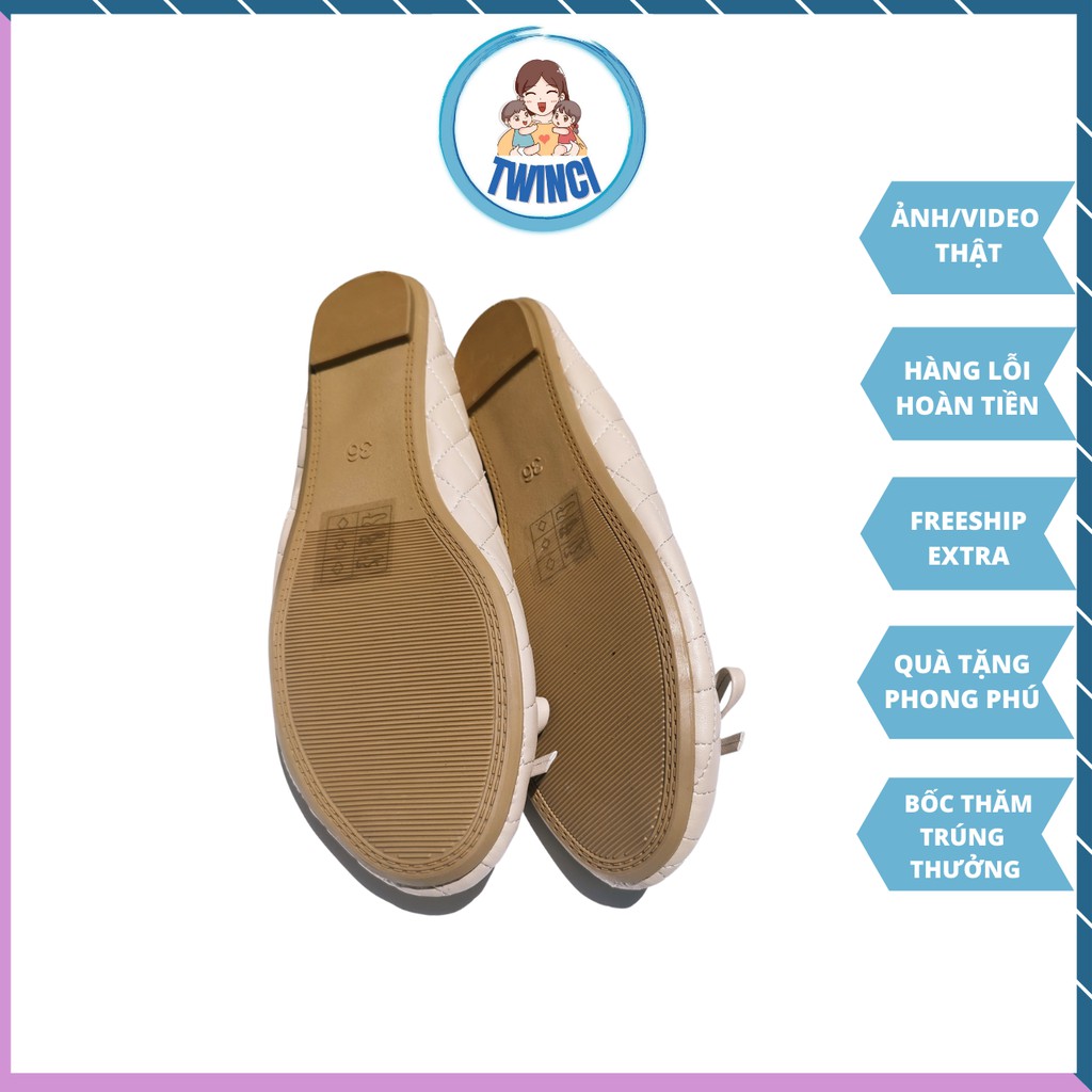 [sz36-41 fom to] Giày nữ búp bê đẹp xuất xịn TBoE đế bằng thời trang mũi tròn đơn giản NN005