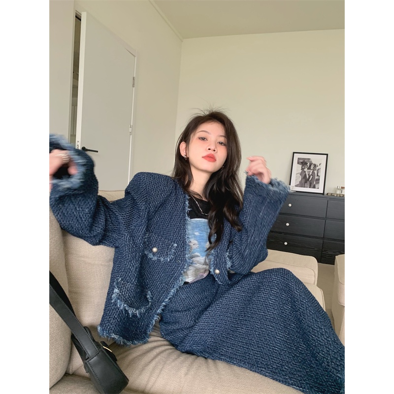 Chân váy/ Áo khoác phong cách Hàn Quốc thời trang dành cho nữ