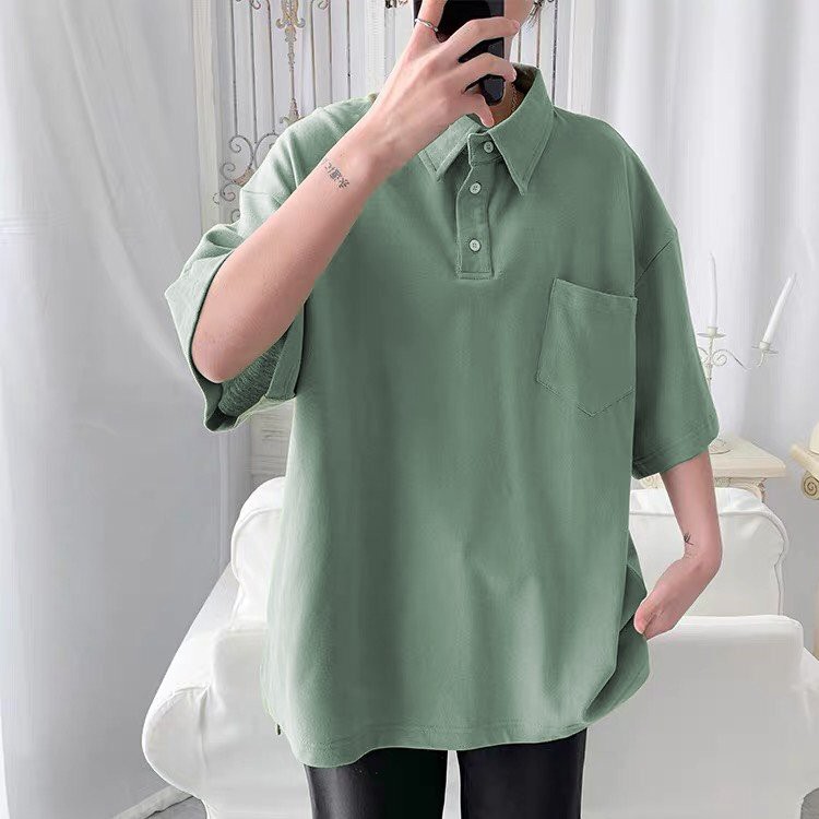 Áo Polo trơn Basic oversize,JACKLANE , Áo polo cộc tay Unisex Jack Lane | BigBuy360 - bigbuy360.vn