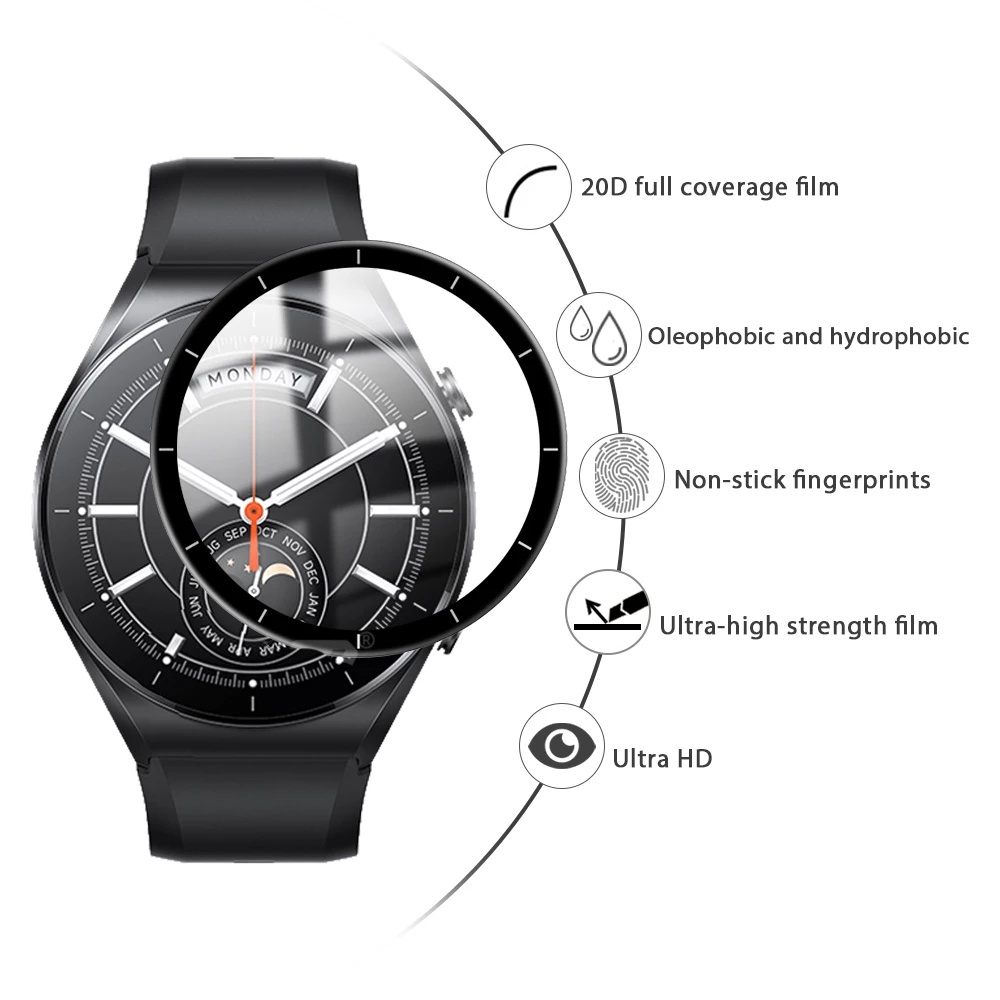 Miếng Dán Bảo Vệ Màn Hình Bằng Sợi Carbon HD Trong Suốt Chống Trầy Cho Đồng Hồ Xiaomi Mi Watch S1