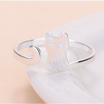 Nhẫn Hở Hình Mèo Dễ Thương Thời Trang Cho Nữ