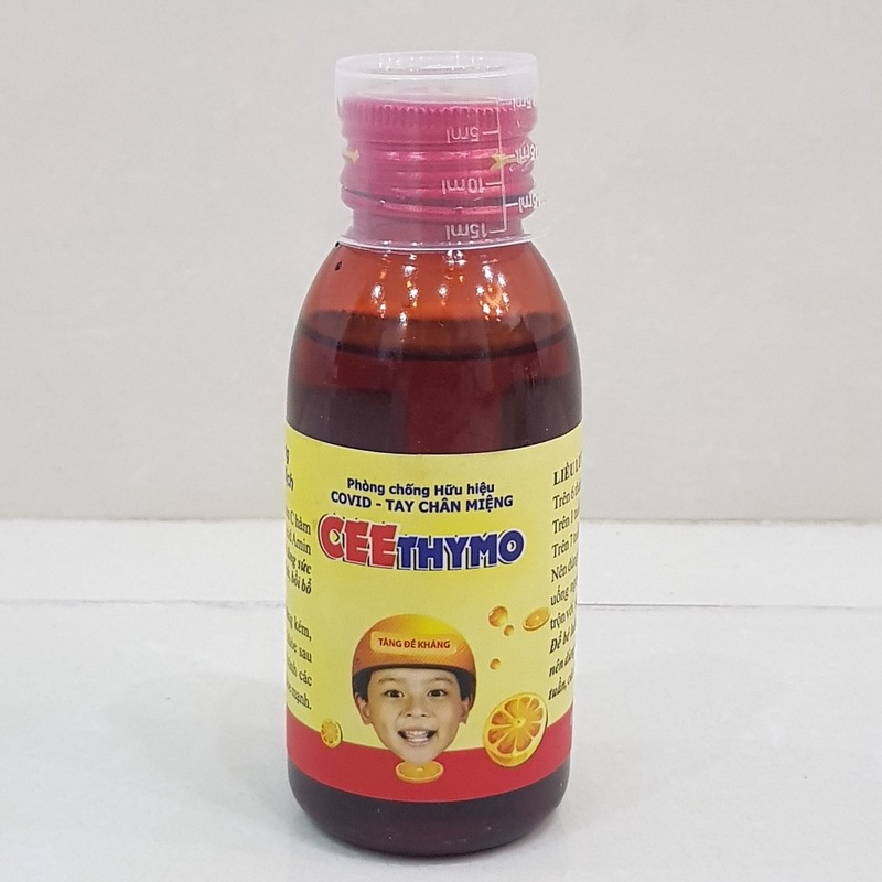 Cee Thymo - hỗ trợ tăng sức đề kháng, giúp bổ sung các Acid Amine (Lysin, Taurin) và các Vitamin (Chai 120ml)