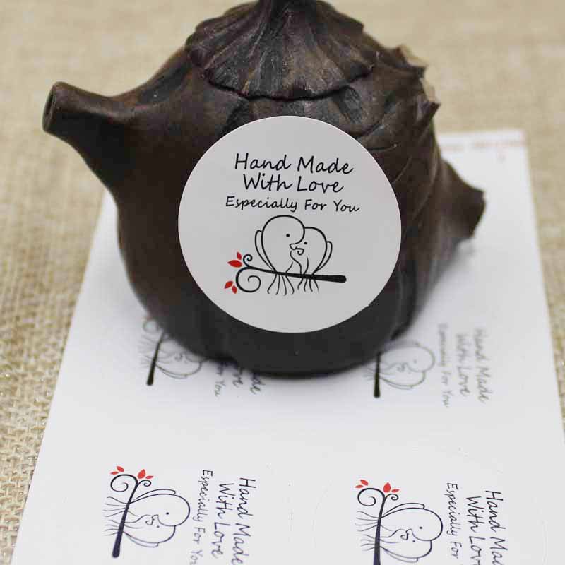 Set 12 thẻ giấy Kraft dán trang trí hộp bánh