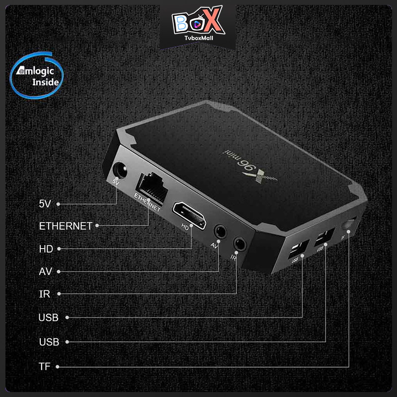 Tv Box Thông Minh X96 2gb 16gb Amlogic S905W Lõi Tứ 2.4ghz Wifi Android 9.0 Và Phụ Kiện