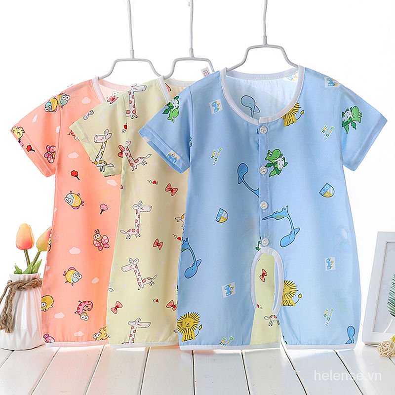 Áo Liền Quần Cotton Xinh Xắn Dành Cho Bé