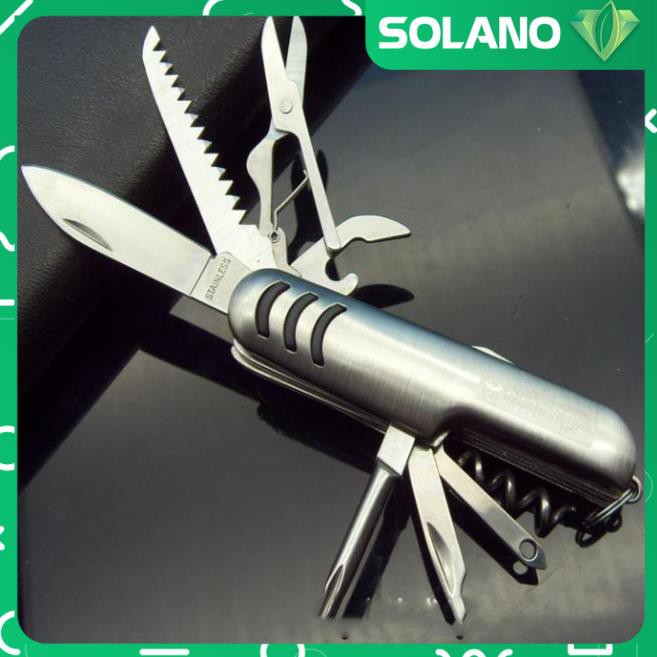 Dao đa năng SOLANO dụng cụ đa năng gia đình 11 món dao, kéo, vít, dũa,... sửa chữa tiện dụng HG-001297