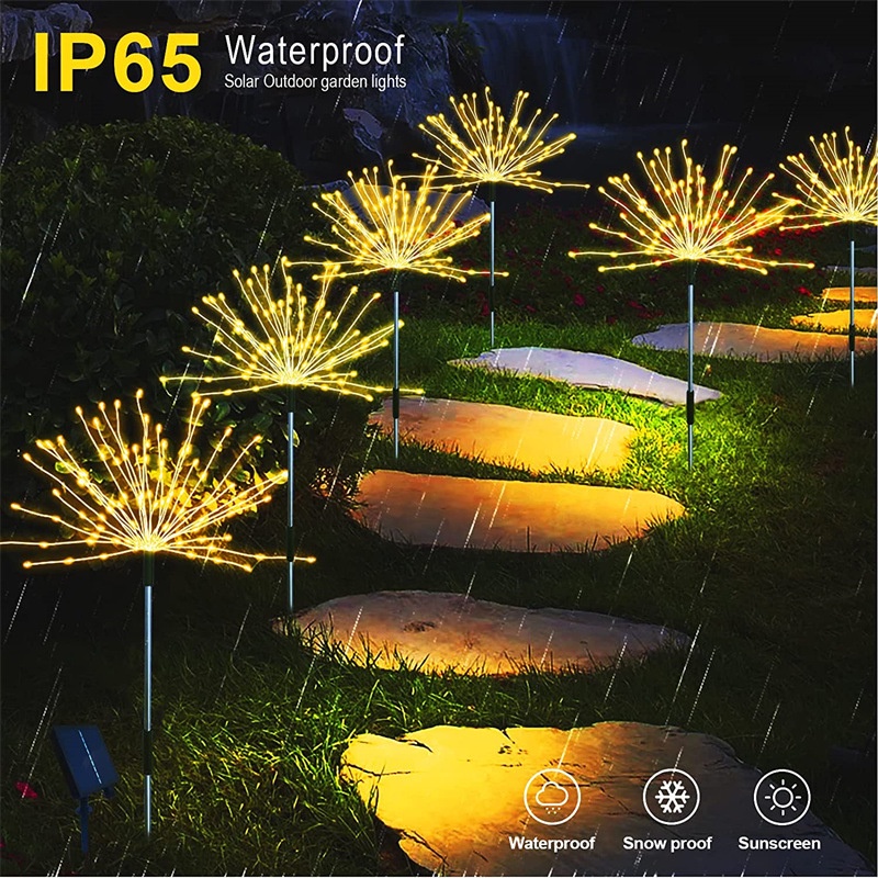 Dây Đèn LED Năng Lượng Mặt Trời Hình Pháo Hoa Bồ Công Anh One Trang Trí Sân Vườn