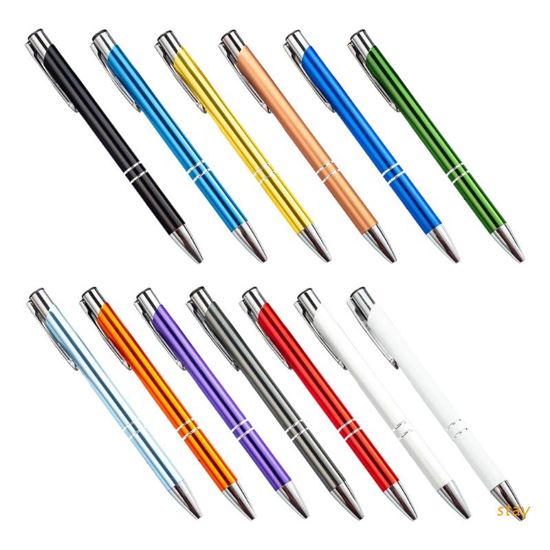 Bút bi dạng bấm bằng kim loại 1.0mm nhiều màu tùy chọn