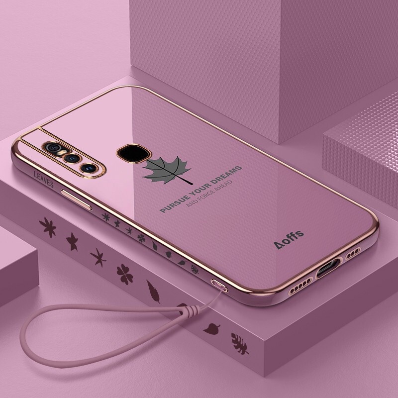 Ốp điện thoại silica gel viền mạ điện chống sốc thời trang cho Vivo v15 v15 pro 4g