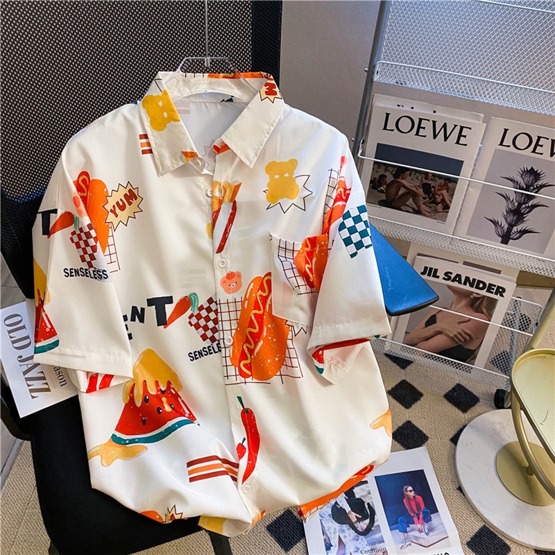 NRVP Áo sơ mi ngắn tay dáng rộng thời trang Hàn Quốc dành cho nữ