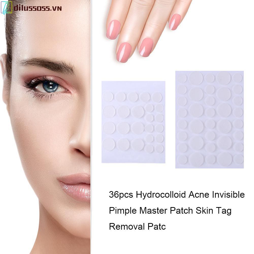 Bộ 24/36 miếng dán Hydrocolloid hỗ trợ loại bỏ mụn thoáng khí chăm sóc da mặt