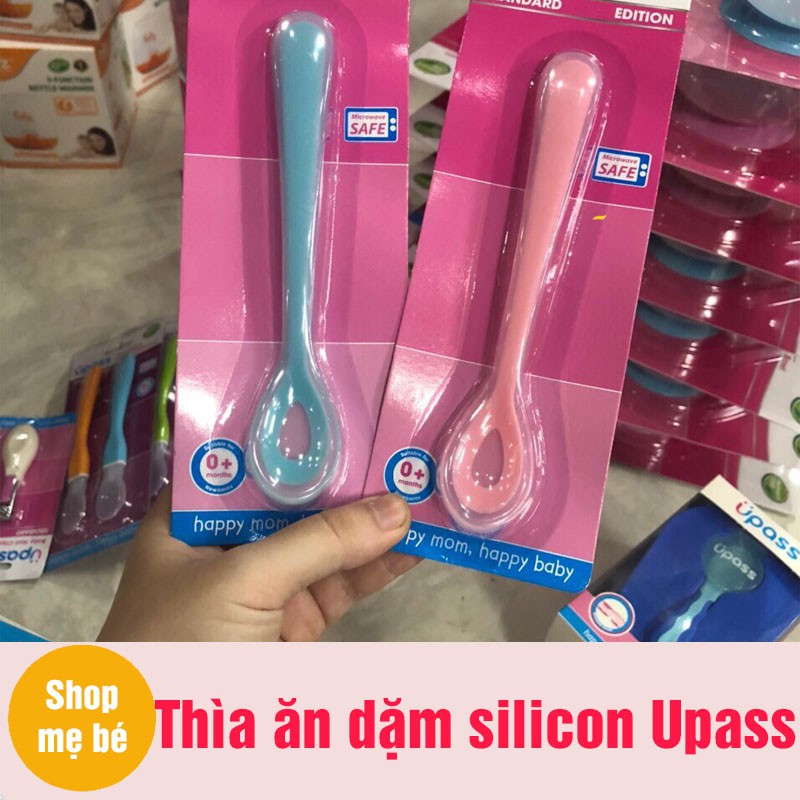 Thìa ăn dặm silicone Upass lòng sâu