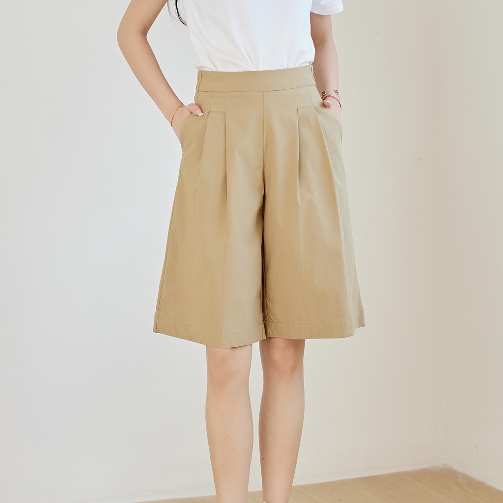 Eyouth 20161 Quần short Nữ Lưng Cao Ống Rộng Thời Trang