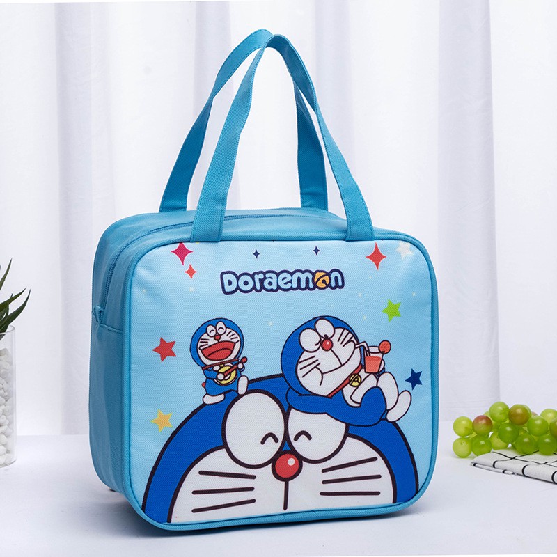 Hellokitty Túi Đựng Hộp Cơm Trưa Hai Lớp Bằng Vải oxford Chống Thấm Nước Hình Siêu Nhân / minions / avengers