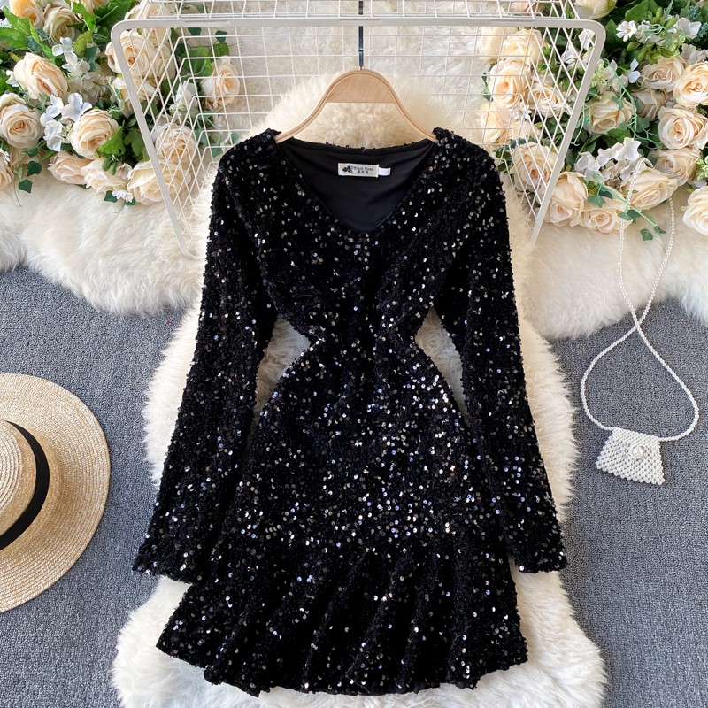 [Hàng order] Đầm sequin lấp lánh váy đuôi cá sang chảnh