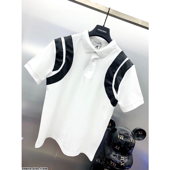 Áo polo phối viền sọc vai oversize form unisex HARIQUEEN