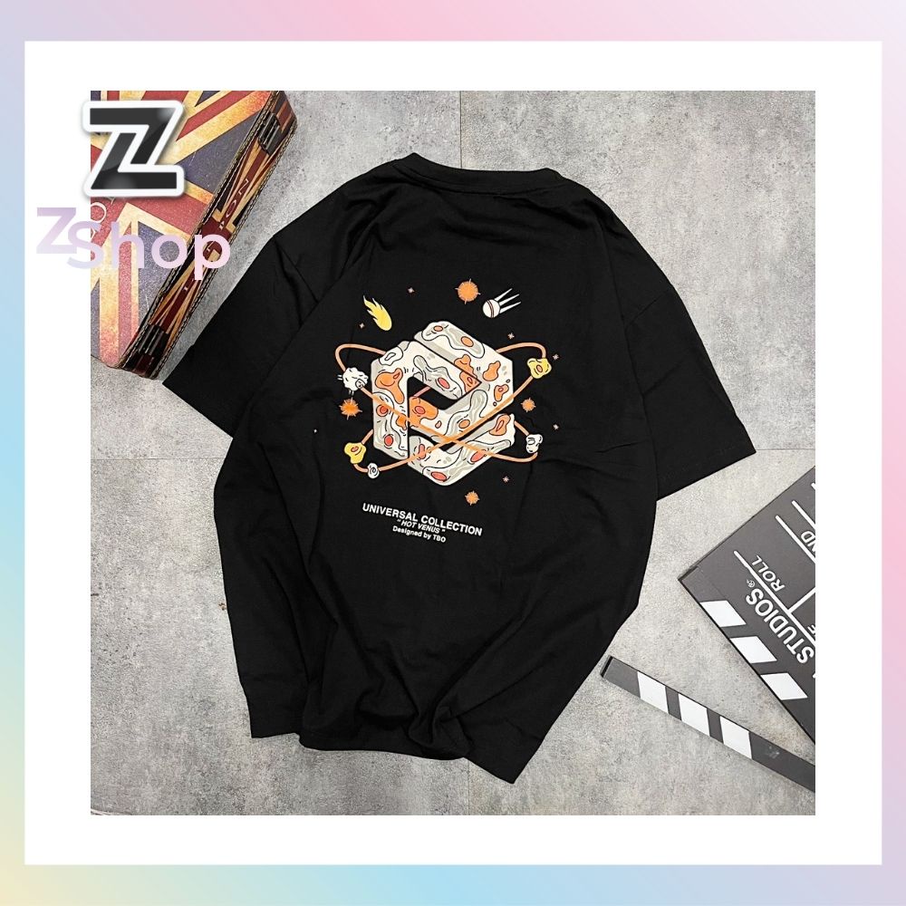 Áo Thun Cặp Đôi ZSHOP Cotton Cao Cấp CHUẨN LOCAL BRAND Unisex Nam Nữ Phông Rộng Hình In Nhiệt 100% Độ Bền Màu Cao ZS90B | BigBuy360 - bigbuy360.vn