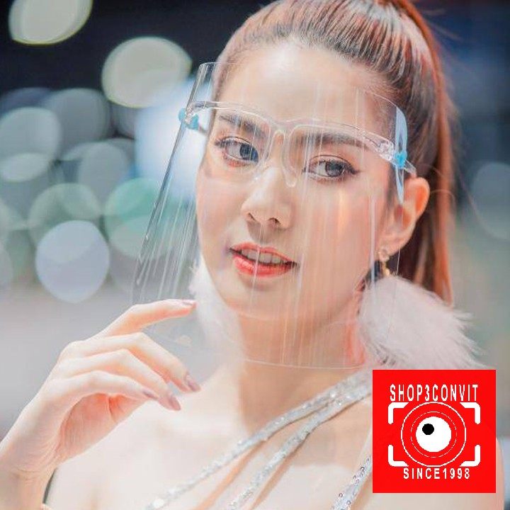 Kính che mặt trong suốt có gọng đeo chống giọt bắn | BigBuy360 - bigbuy360.vn