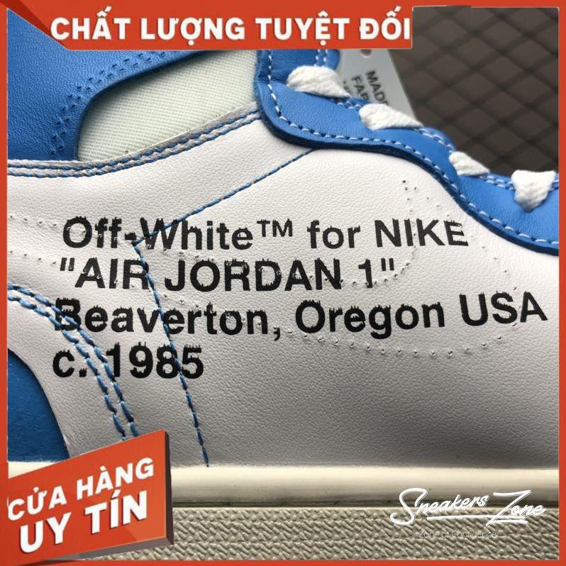 (FREESHIP+HỘP+QUÀ) Giày thể thao AIR JORDAN 1 OFF WHITE Retro High University UNC xanh trắng siêu đẹp cho nam và nữ | BigBuy360 - bigbuy360.vn