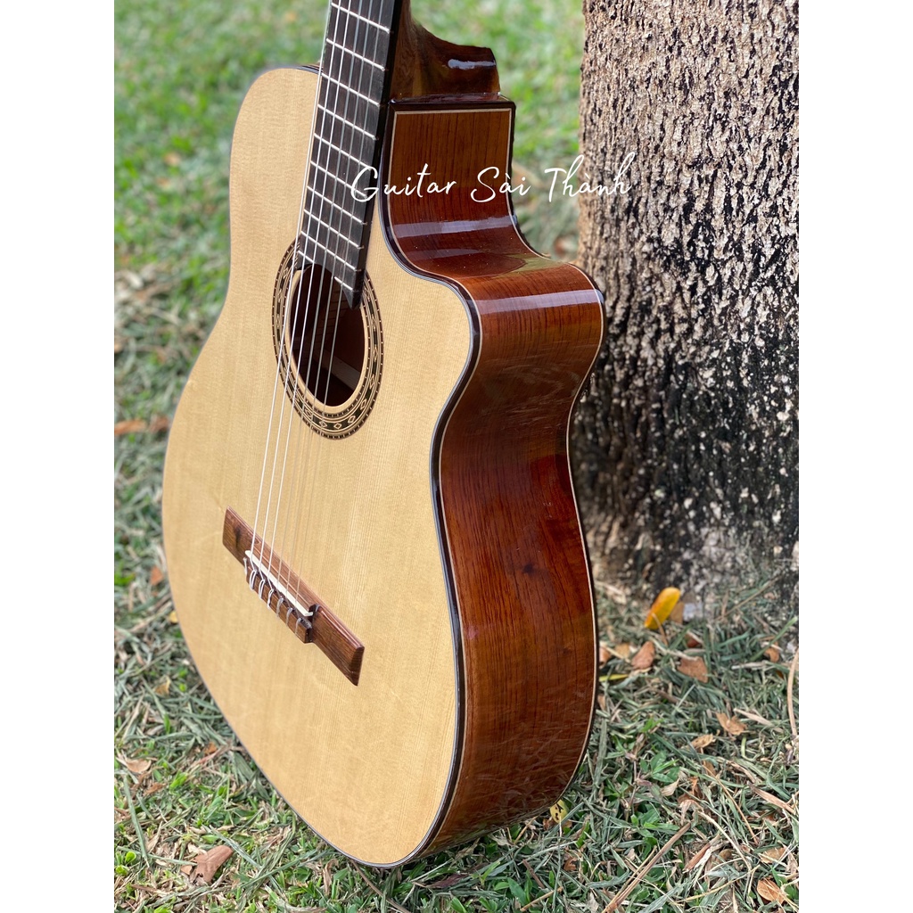 Đàn Guitar Classic ST-C4 Gỗ Điệp Có Kè lưng Gỗ Còng Cườm Tặng Full Box Phụ Kiện