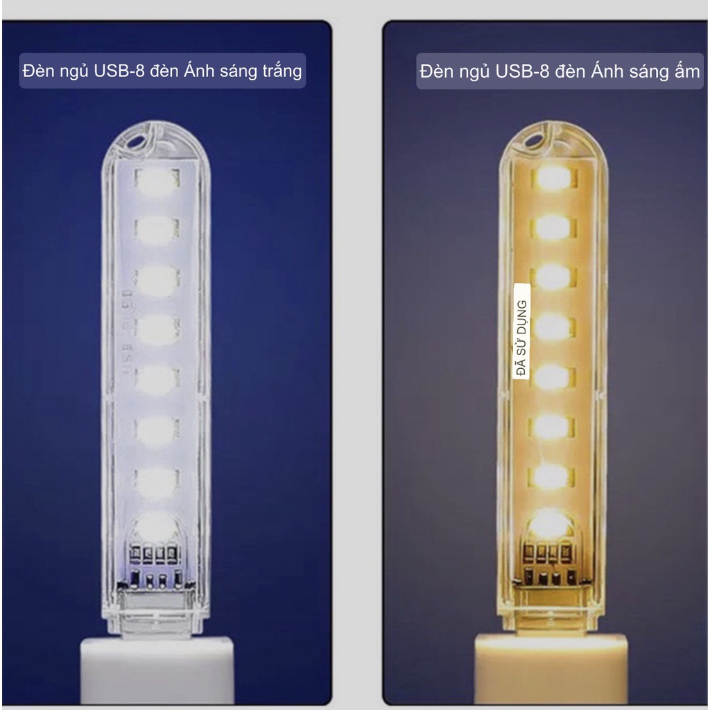 Đèn led usb thanh 8 bóng , 24 bóng siêu sáng cắm cổng USB - DTM Store