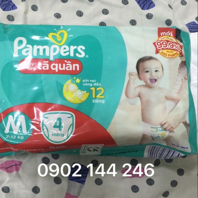 Tã- Bỉm pamper M4/ M20 quần ( hàng gói khuyến mại)