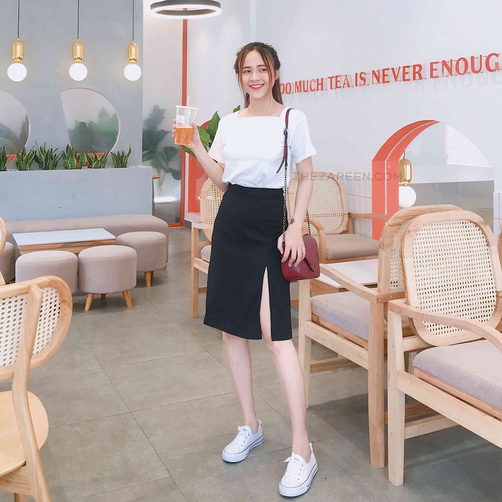 CHÂN VÁY ÔM XẺ GIỮA ĐÙI ZAREEN VAB10 | BigBuy360 - bigbuy360.vn