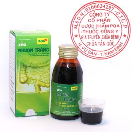 PQA Siro Nhuận Tràng dùng cho người táo bón chai 125ml