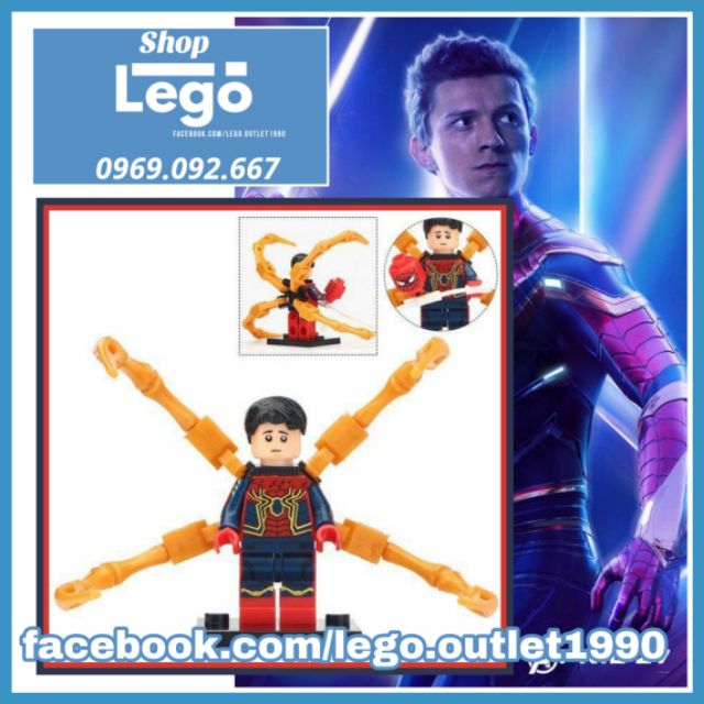 Xếp hình Người nhện Spider Man Iron man Avengers Endgame Siêu anh hùng Marvel Lego Minifigures Eagle Eg110