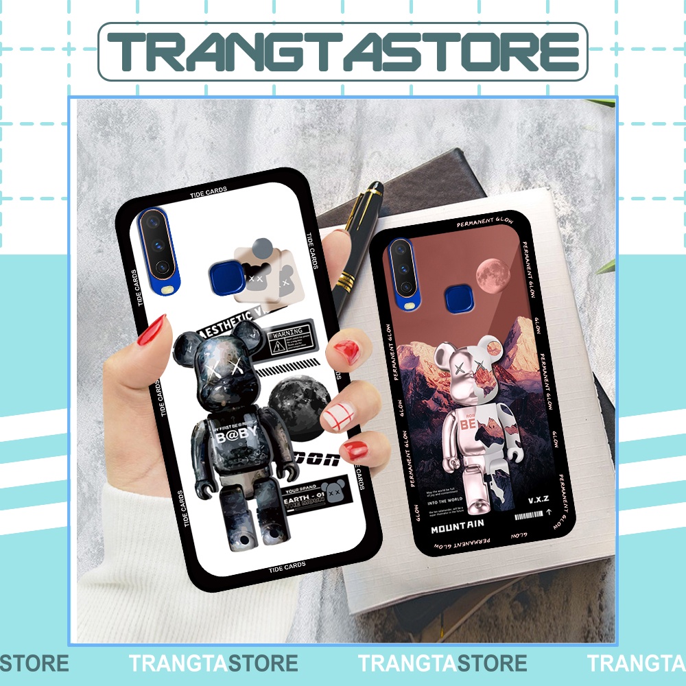Ốp Vivo U10 / Y11 / Y12 / Y15 / Y17 in hình gấu Bearbrick,Mountain,xanh,đen,đỏ giá rẻ
