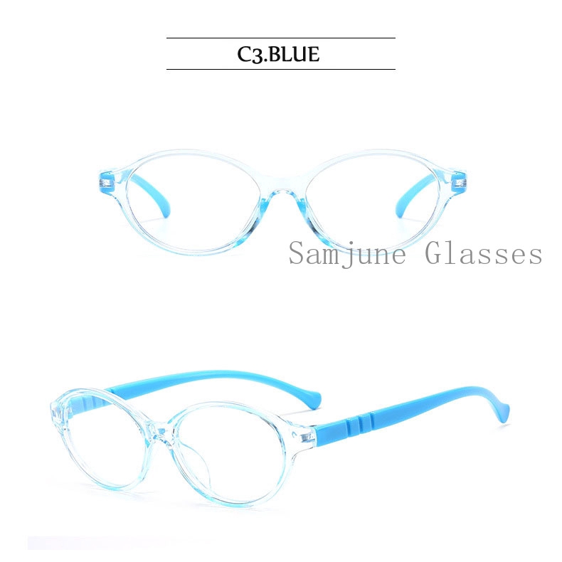Mắt Kính Gọng Oval Chống Ánh Sáng Xanh Bảo Vệ Mắt Phong Cách Retro Samjune