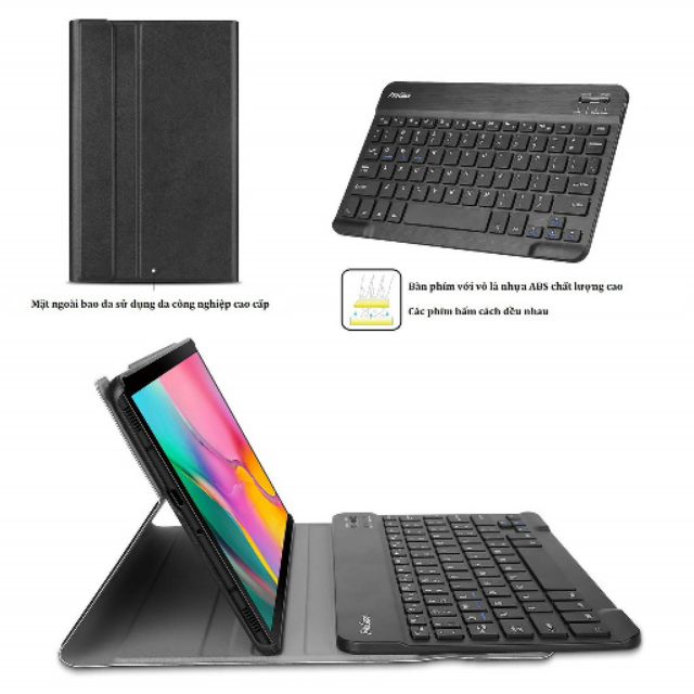 Bàn phím bluetooth kèm bao da cho máy tính bảng Samsung Tab A 10.1  T515 / T510 (2019) /KCLI12