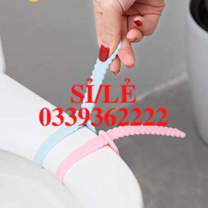 [ HAIANHSHOP ] Miếng Nhựa Lật Nắp Bồn Cầu  Tiện Dụng -Dụng Cụ Silicon Lật Nắp Toilet Sạch Sẽ Duashop &gt;