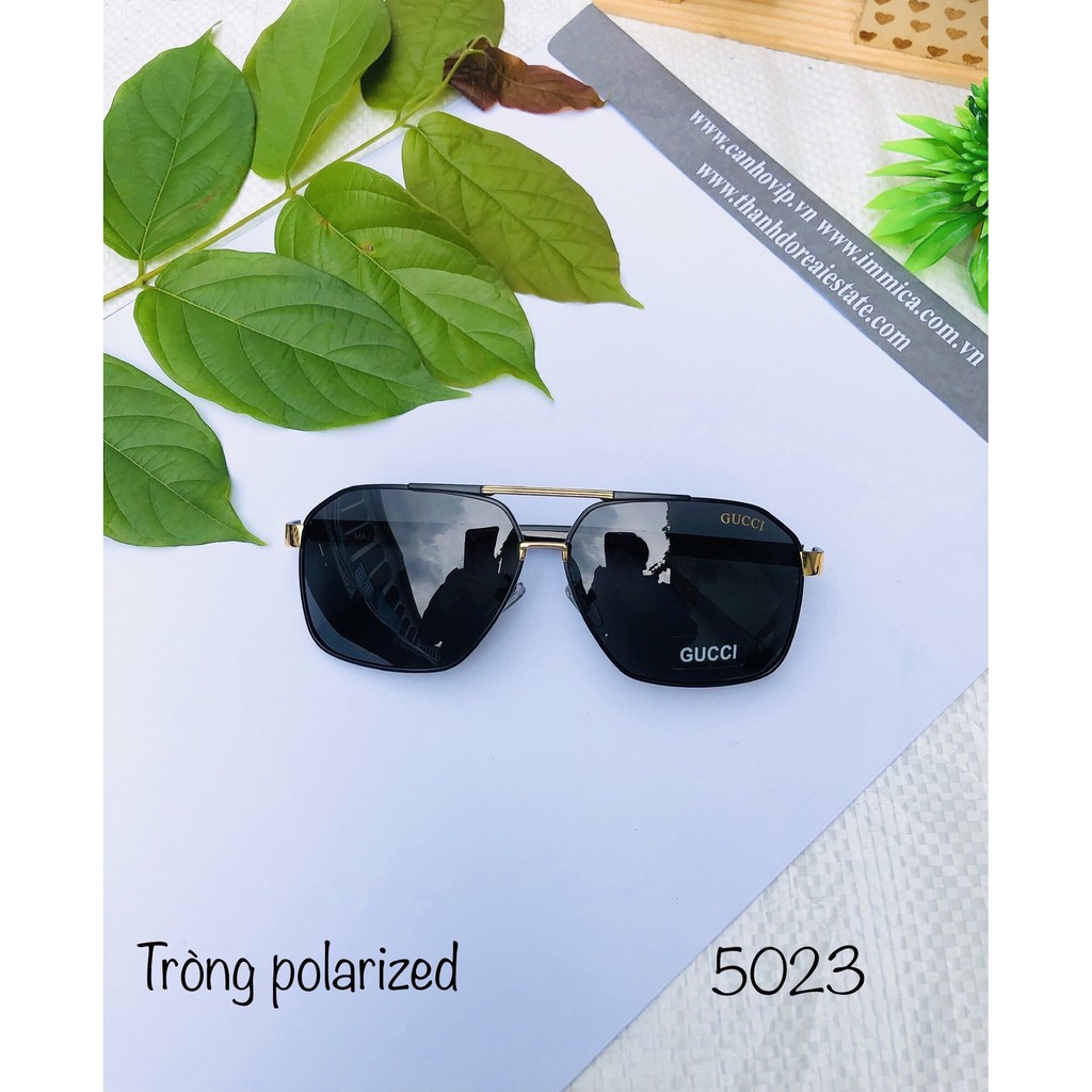 Mắt Kính Mát nam 5023 tròng polarized, mẫu hot bán quanh năm  – Kính mát nam, nữ đẹp tặng kèm túi đựng kính và khăn lụa