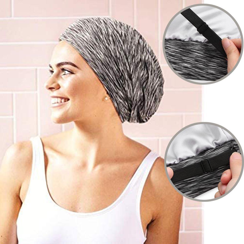Mũ Trùm Đầu Vải Satin Co Giãn Điều Chỉnh Được Chăm Sóc Tóc Thời Trang