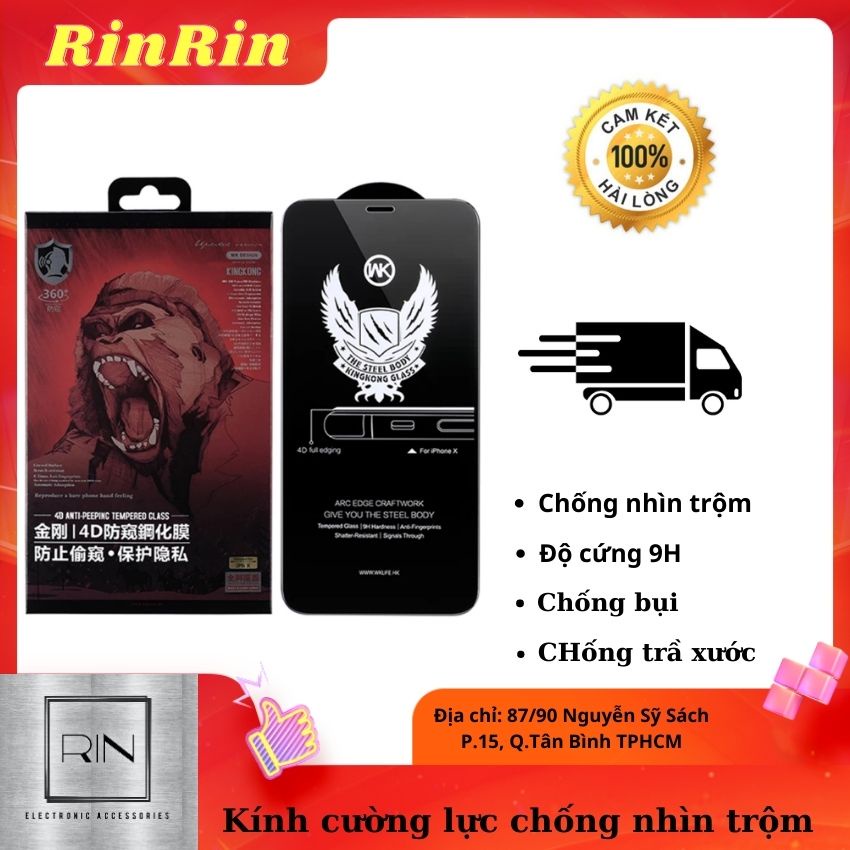 kính cường lực chống nhìn trộm kingkong chính hãng