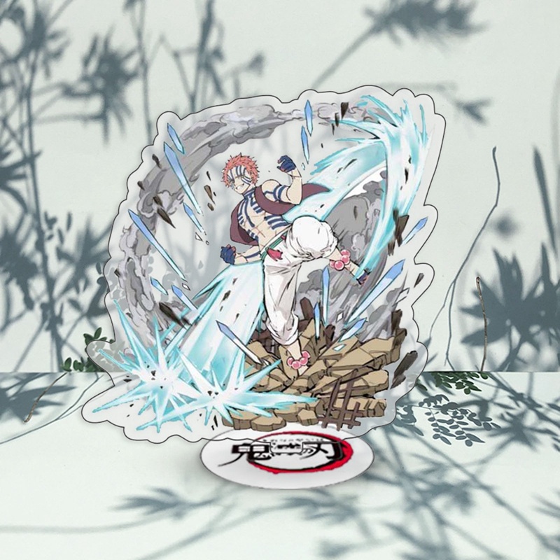 Mô hình nhân vật anime Demon Slayer Kimetsu No Yaiba Rengoku Kyoujurou làm từ acrylic kích thước 15cm