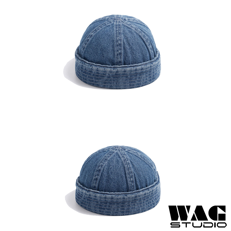 Mũ Denim Mikihat Không Vành Phong Cách Hip Hop Cổ Điển Cho Nam Và Nữ