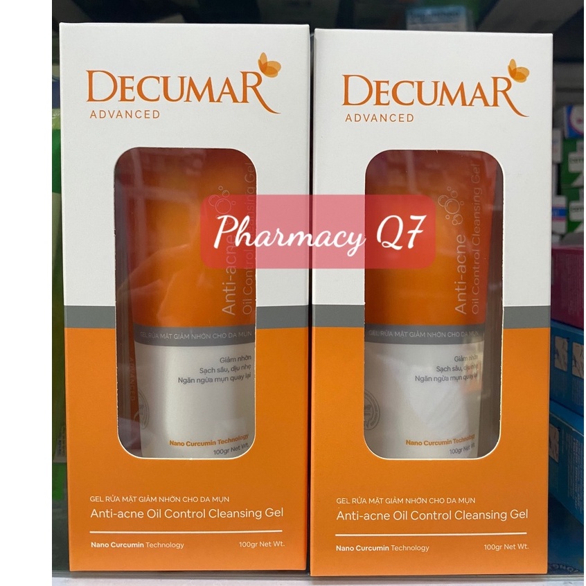 Gel rửa mặt Decumar Advanced 100 gram - Giúp giảm nhờn dành cho da mụn, sạch sâu, dịu nhẹ SUA RUA MAT DECURMAR /DECUMAR