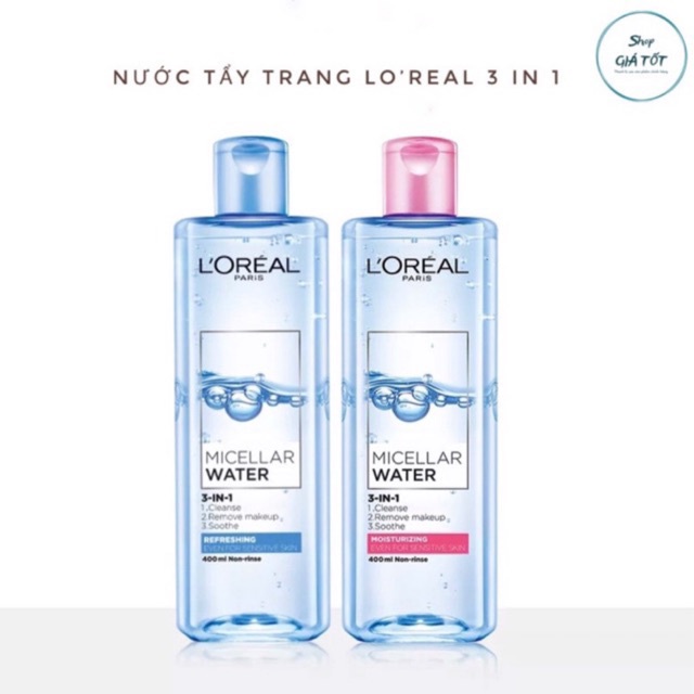 Nước Tẩy Trang Loreal 3-IN-1 Tươi Mát 400ml