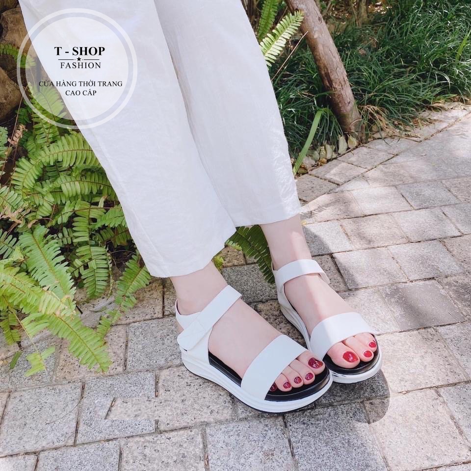Giày Sandal Đế Xuồng Quai Dán 3cm