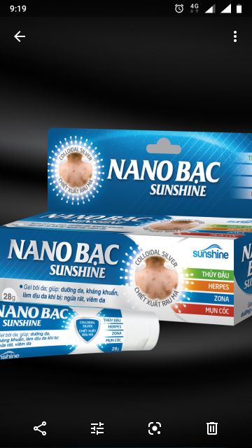 Gel Nano bạc sunshine