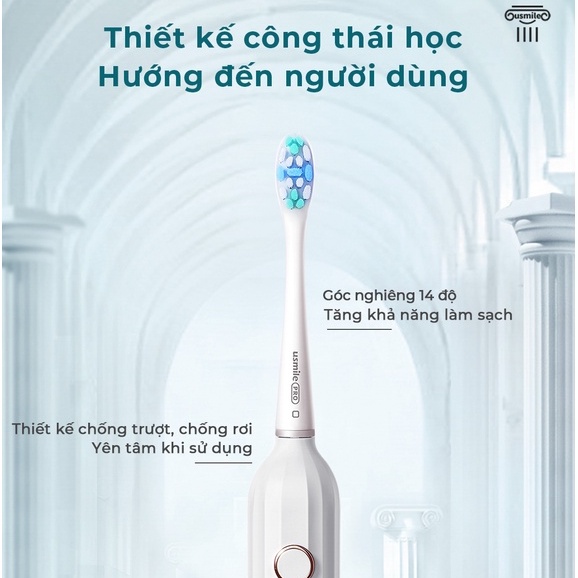 Bàn chải điện sóng siêu âm usmile Y1S (Mint) - Chính hãng - BH 12 tháng