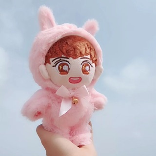 Bộ thú thỏ hồng cho doll (hàng sẵn)