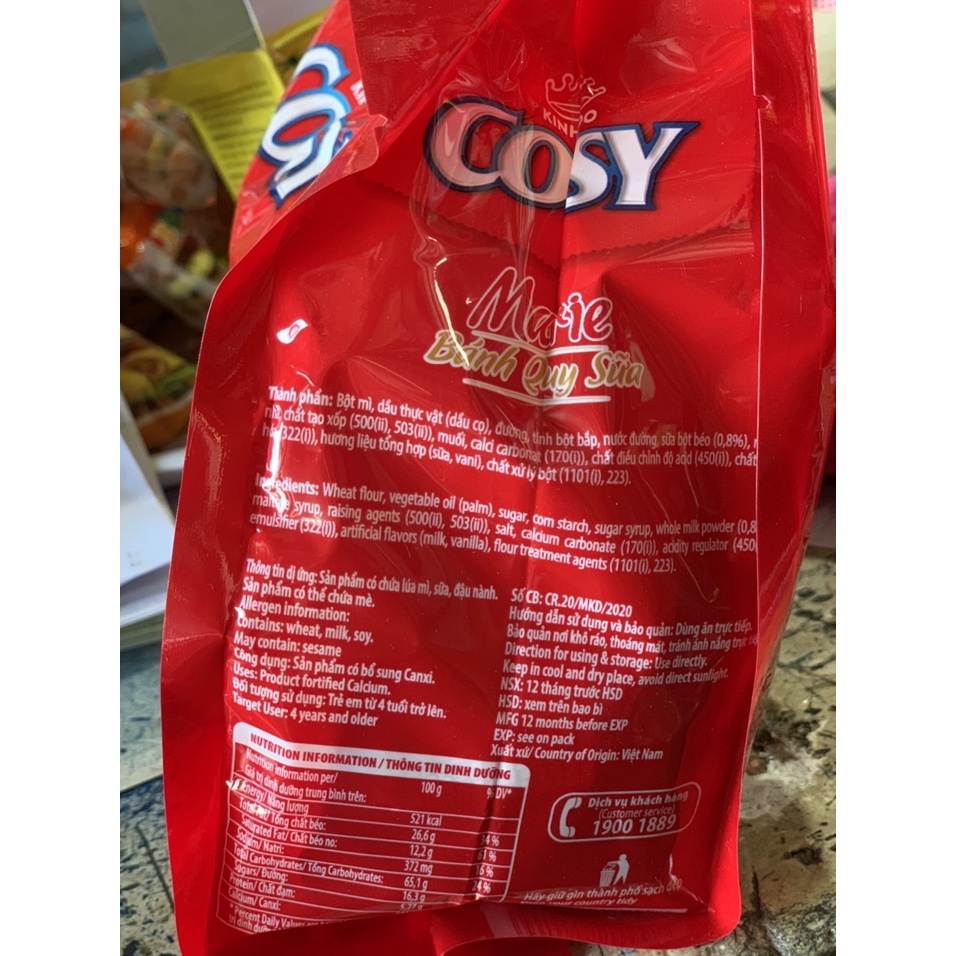 Bánh quy sữa Cosy Marie Bịch Từng Gói Nhỏ 24g* 10 gói