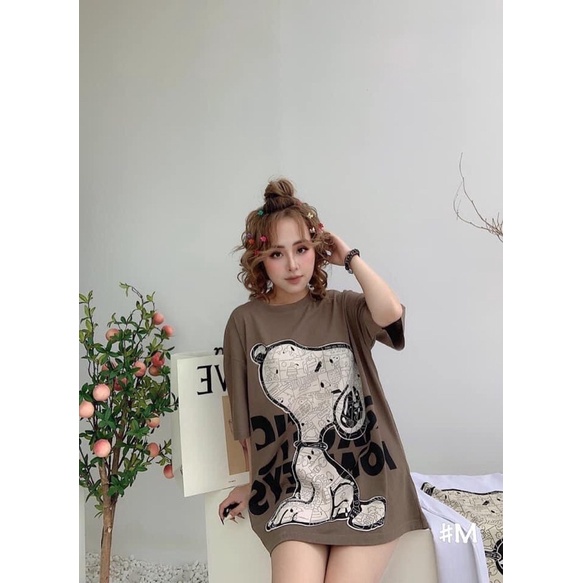 Áo Phông From Rộng In Hình Chú Chó Hàng Loại Đẹp