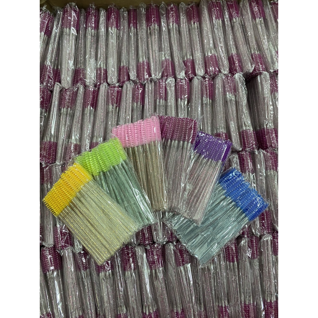 Chổi chải mi kim tuyến (TÚI 5 CÂY ) màu ngẫu nhiên - dụng cụ nối mi